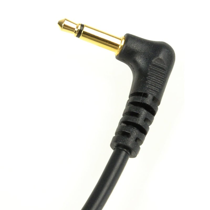 Foto&Tech 90in(2.3M) Stretch/23in Coiled HEAVY WEIGHT LOCKING 3.5mm to Male Flash PC Sync Cable with Screw Lock Compatible with PocketWizard Plus III/Plus II&Nikon Canon Most DSLR Camera Flash Trigger - Image 2